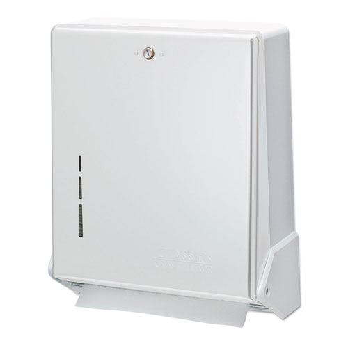 San Jamar True Fold C-Fold/Multifold Paper Towel Dispenser, White, 11 5/8 x 5 x 14 1/2