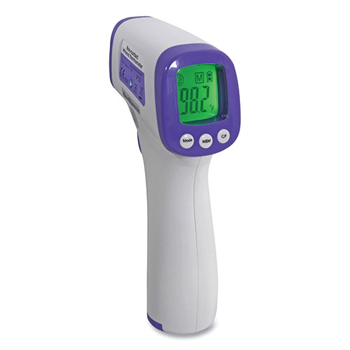 San Jamar Non-Contact Infrared Thermometer, Digital, White