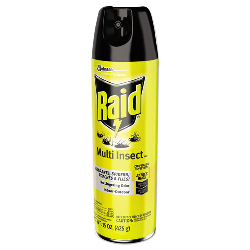 Raid Multi Insect Killer, 15 oz Aerosol Can, 12/Carton