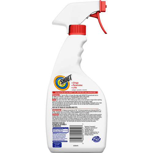 Shout Laundry Stain Remover Spray - Concentrate Spray - 22 fl oz (0.7 quart) - 8 / Carton