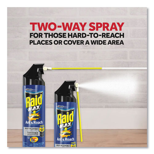 Raid Ant/Roach Killer, 14.5 oz, Aerosol Spray Can, Unscented, 6/Carton