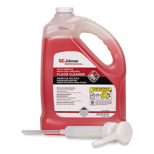 SC Johnson Professional® Heavy Duty Neutral Floor Cleaner, Fresh Scent, 1 gal Bottle, 4/Carton