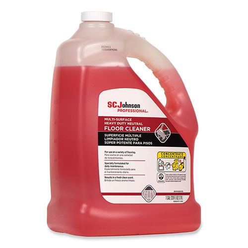 SC Johnson Professional® Heavy Duty Neutral Floor Cleaner, Fresh Scent, 1 gal Bottle, 4/Carton