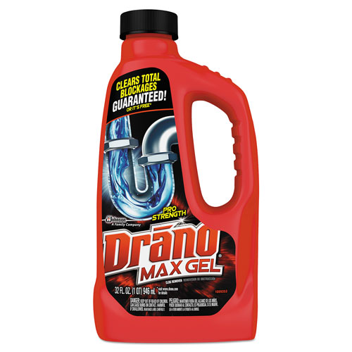 Drano Max Gel Clog Remover, Ready-To-Use Gel, 32 oz (2 lb), Clear