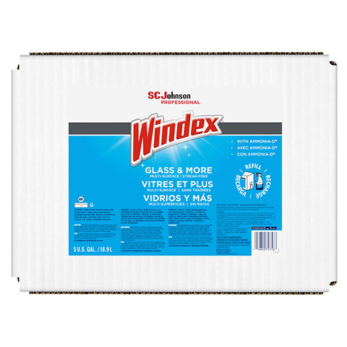 Windex Glass Cleaner with Ammonia-D®, 5gal Bag-in-Box Dispenser