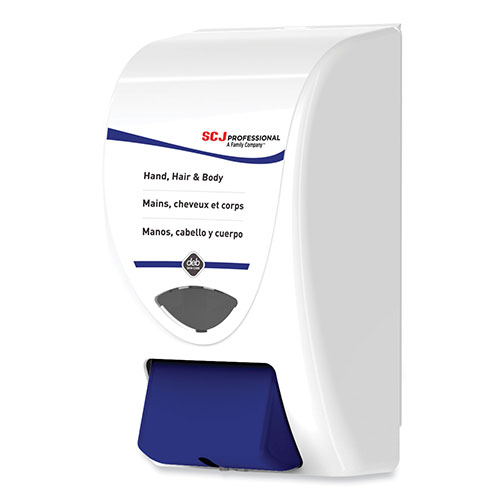 SC Johnson Professional® Cleanse Hand, Hair and Body Dispenser, 2 L, 6.4 x 5.7 x 11.5, White/Blue, 15/Carton