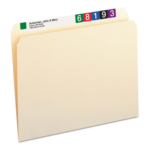Smead Manila File Folders, Straight Tab, Letter Size, 100/Box