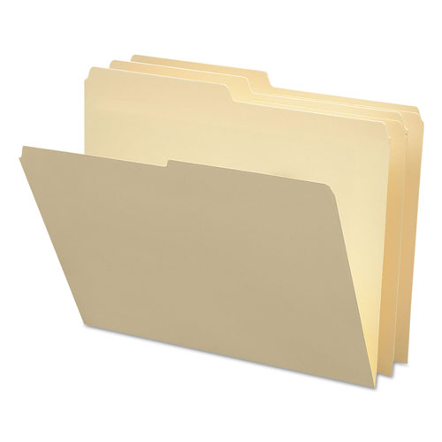 Smead Manila File Folders, 1/2-Cut Tabs, Letter Size, 100/Box