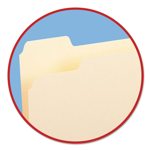 Smead Manila File Folders, 1/5-Cut Tabs, Letter Size, 100/Box