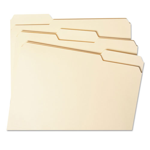 Smead Expandable Heavyweight File Folders, 1/3-Cut Tabs, Letter Size, Manila, 50/Box