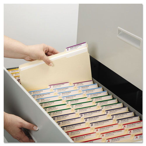 Smead Expandable Heavyweight File Folders, 1/3-Cut Tabs, Letter Size, Manila, 50/Box