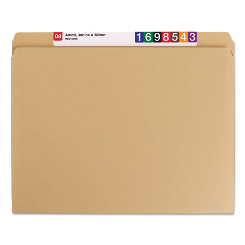Smead Heavyweight Kraft File Folders, Straight Tab, Letter Size, 11 pt. Kraft, 100/Box