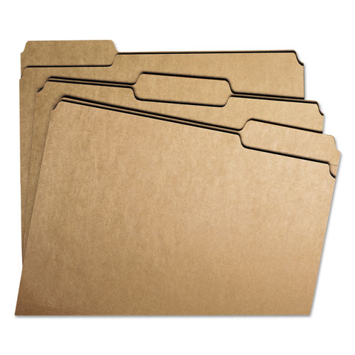 Smead Heavyweight Kraft File Folders, 1/3-Cut Tabs, Letter Size, 11 pt. Kraft, 100/Box