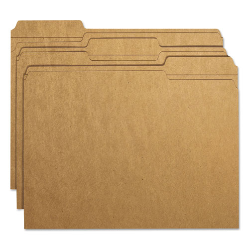 Smead Heavyweight Kraft File Folders, 1/3-Cut Tabs, Letter Size, 11 pt. Kraft, 100/Box