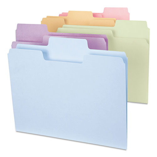 Smead SuperTab Colored File Folders, 1/3-Cut Tabs, Letter Size, 11 pt. Stock, Assorted, 100/Box