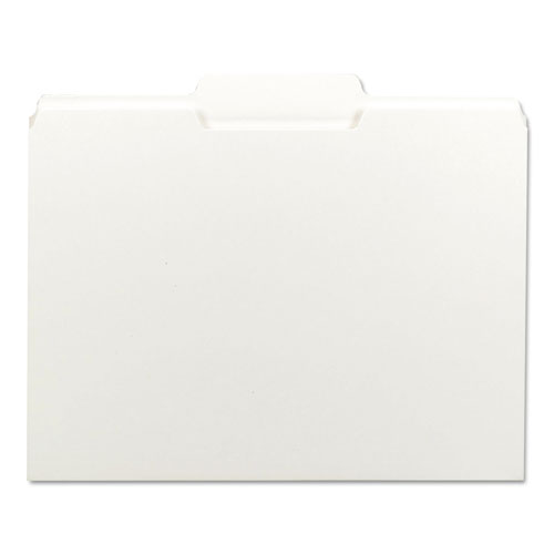 Smead Colored File Folders, 1/3-Cut Tabs, Letter Size, White, 100/Box