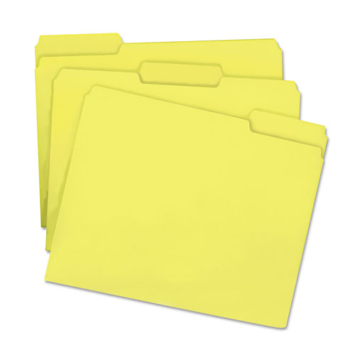Smead Colored File Folders, 1/3-Cut Tabs, Letter Size, Yellow, 100/Box
