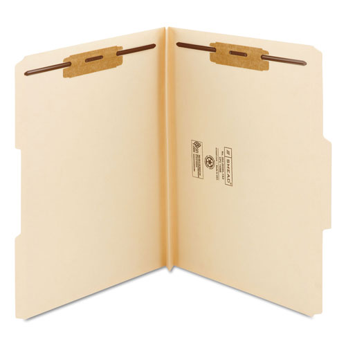 Smead Top Tab Manila Expansion 2-Fastener Folders, 1/3-Cut Tabs, Letter Size, 50/Box