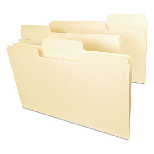 Smead SuperTab Top Tab File Folders, 1/3-Cut Tabs, Legal Size, 11 pt. Manila, 100/Box