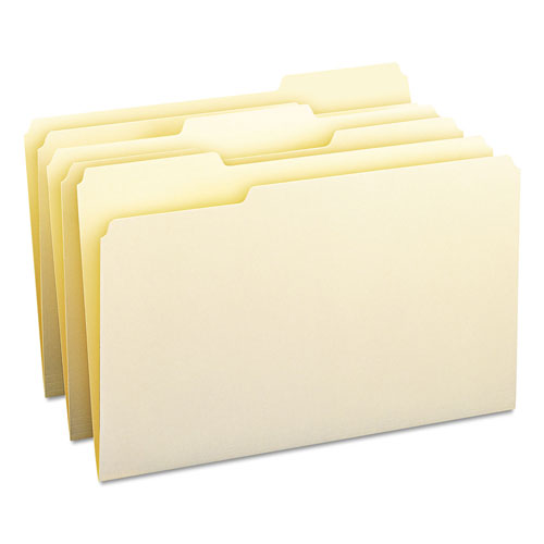 Smead Manila File Folders, 1/3-Cut Tabs, Legal Size, 100/Box