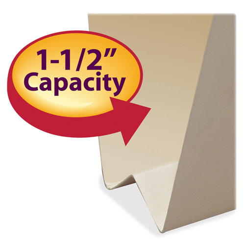 Smead Expandable Heavyweight File Folders, 1/3-Cut Tabs, Legal Size, Manila, 50/Box
