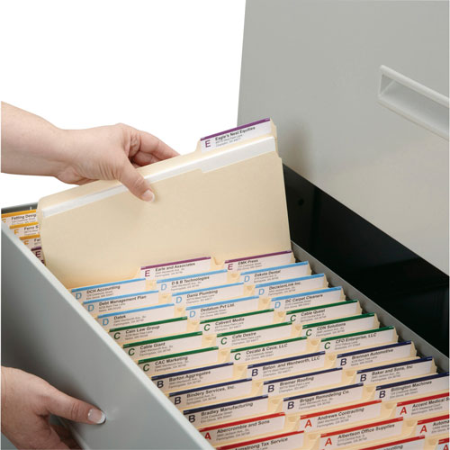 Smead Expandable Heavyweight File Folders, 1/3-Cut Tabs, Legal Size, Manila, 50/Box