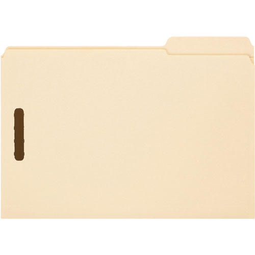 Smead Top Tab 2-Fastener Folders, 2/5-Cut Tabs, Right of Center, Legal Size, 11 pt. Manila, 50/Box