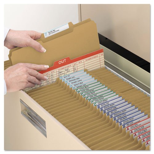 Smead Top Tab 2-Fastener Folders, 2/5-Cut Tabs, Right of Center, Legal Size, 11 pt. Kraft, 50/Box