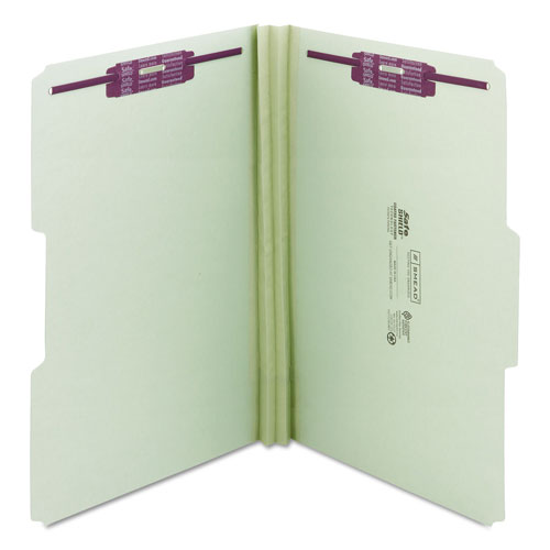 Smead Recycled Pressboard Folders with Two SafeSHIELD Coated Fasteners, 1/3-Cut Tabs, 2