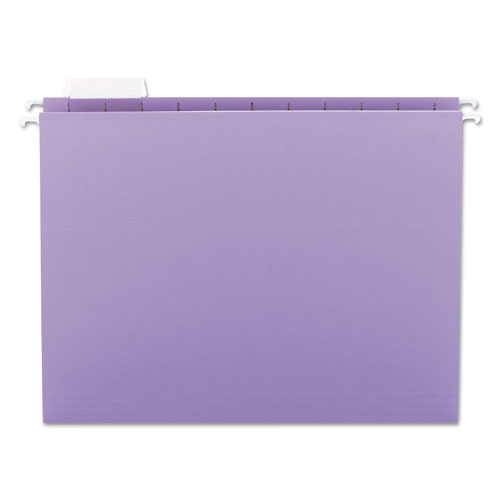 Smead Colored Hanging File Folders, Letter Size, 1/5-Cut Tab, Lavender, 25/Box