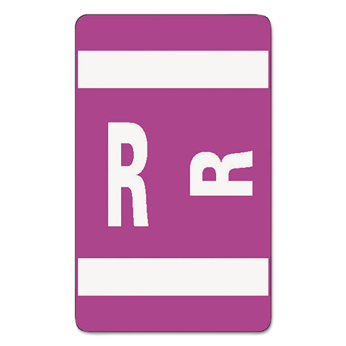 Smead AlphaZ Color-Coded Second Letter Alphabetical Labels, R, 1 x 1.63, Purple, 10/Sheet, 10 Sheets/Pack