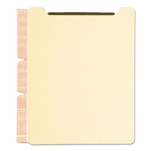 Smead Self-Adhesive Folder Dividers for Top/End Tab Folders w/ 2-Prong Fasteners, Letter Size, Manila, 25/Pack