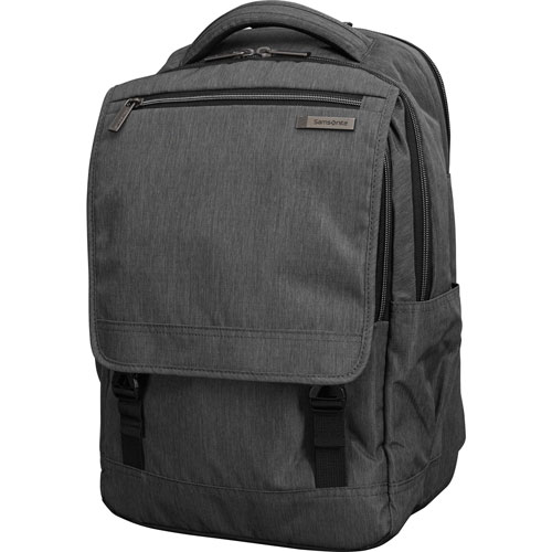Samsonite Backpack, fits 15.6" Laptop, 8"Wx12"Lx17-3/4"H, Charcoal