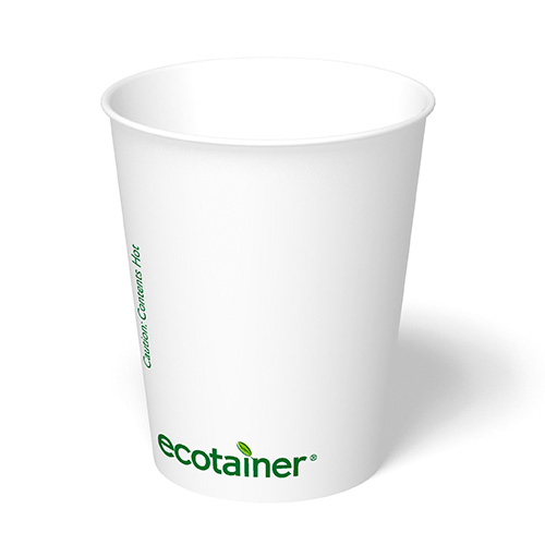 ecotainer Carte Blanc Paper Hot Cup, 8 oz.