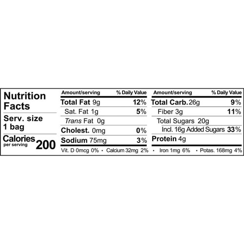 Sahale Snacks Folgers Classic Fruit/Nut Trail Snack Mix - Non-GMO, Gluten-free - Fruit and Nut - 1.50 oz - 18 / Carton