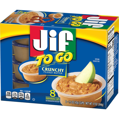 Folgers Jif Crunchy Peanut Butter - Peanut - 8 / Pack