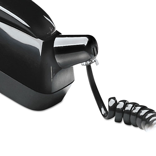 Softalk Twisstop Detangler with Coiled, 25-Foot Phone Cord, Black