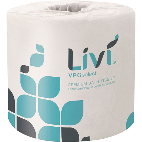 Livi Bath Tissue, 2-Ply, White, 420 Sheets, 60 Rolls/Carton