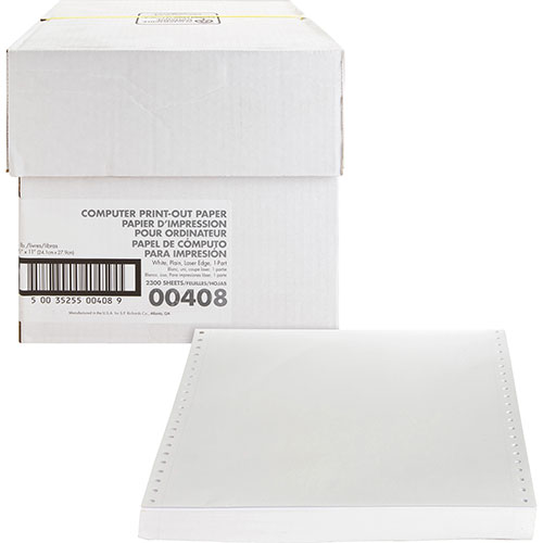 Sparco Computer Paper, Plain, 20 lb., 9 1/2"x11", 2300 SH, White