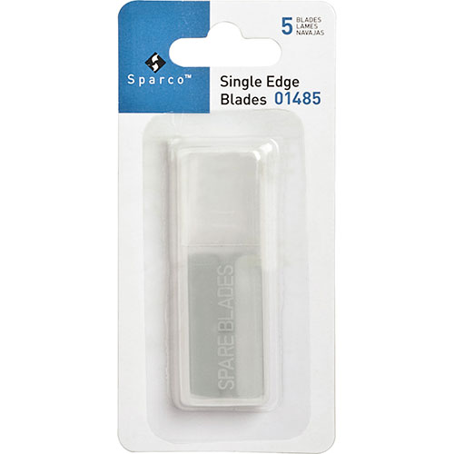 Sparco Single Edge Refill Blades, 5/Pack