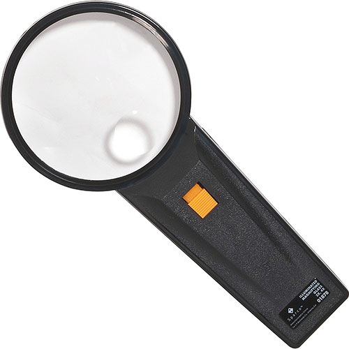 Sparco Illuminated Magnifier, Round,2X Main/4X Bifocal, 3"Diameter