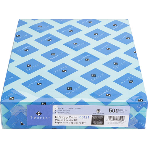Sparco Blue Premium Copy Paper, 20Lb, 8 1/2"x11"
