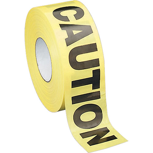 Sparco Barricade Tape, "Caution", 3"x1000', Yellow/Black