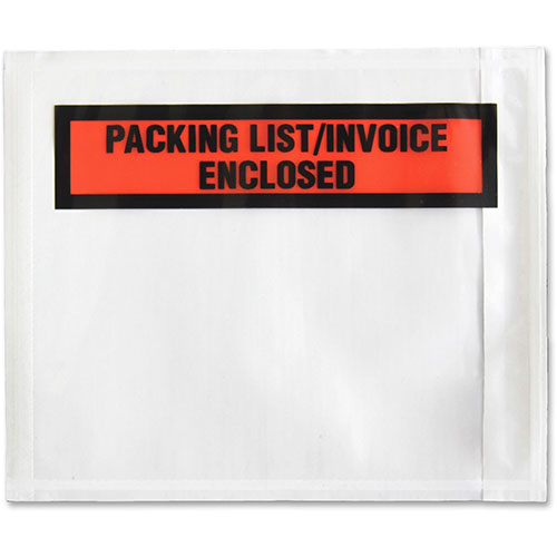 Sparco Packing/Invoice Envelope, 4.5" x 5.5", 1000/BX, White