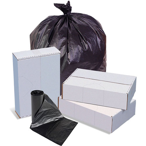 Special Buy High Density Can Liners, 60 gal, 38" Width x 58" Length x 0.71 mil (18 Micron) Thickness, Black, Resin, 200/Carton, 25 Per Roll, Waste Disposal