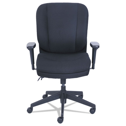 SertaPedic Cosset Ergonomic Task Chair, Supports up to 275 lbs., Black Seat/Black Back, Black Base