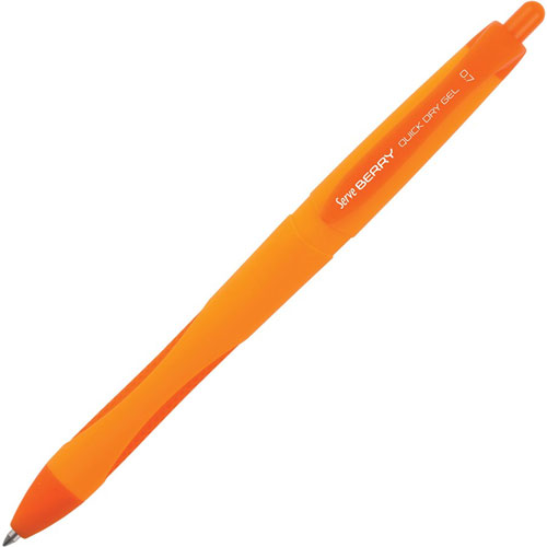 So-Mine Serve Berry Quick Dry Retract Gel Ink Pen - Medium Pen Point - 0.7 mm Pen Point Size