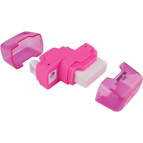 So-Mine Serve Slide Eraser & Sharpener Combo - Plastic - Multicolor - 1 Each