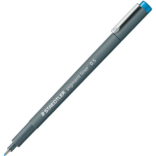 Staedtler Pigment Liner 308, Fine Pen Point, 0.5 mm Pen Point Size, Assorted Pigment-based Ink, Polypropylene Barrel, Metal Tip, 6/Set