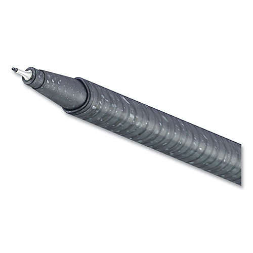 Staedtler TriPlus Fineliner Marker Pen, Stick, Fine 0.3 mm, Black Ink, Clear Barrel, 6/Pack